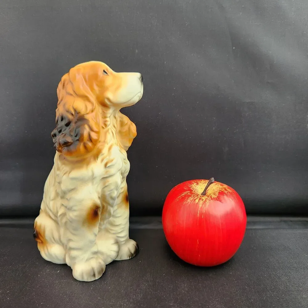LARGE Vintage Dog Figurine - Springer / Cocker Spaniel by Brinn w Original Label